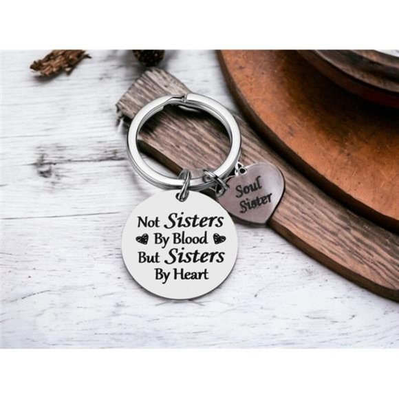 Sister By Blood but Sister By Heart Keychain | Best Friends |  Keychain for Gift - Picture 1 of 6
